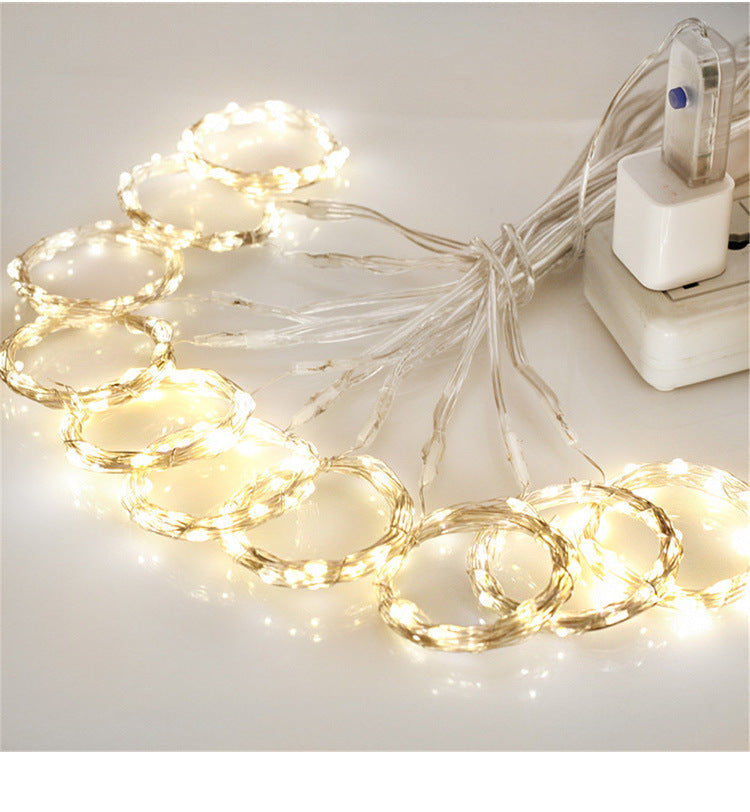 LED Curtain Lights - USB Christmas String Lights with Remote