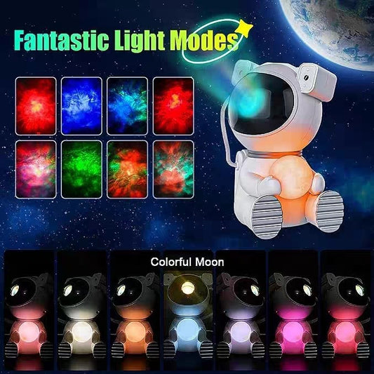 Astronaut Star Projector - Galaxy Night Light with Bluetooth Speaker