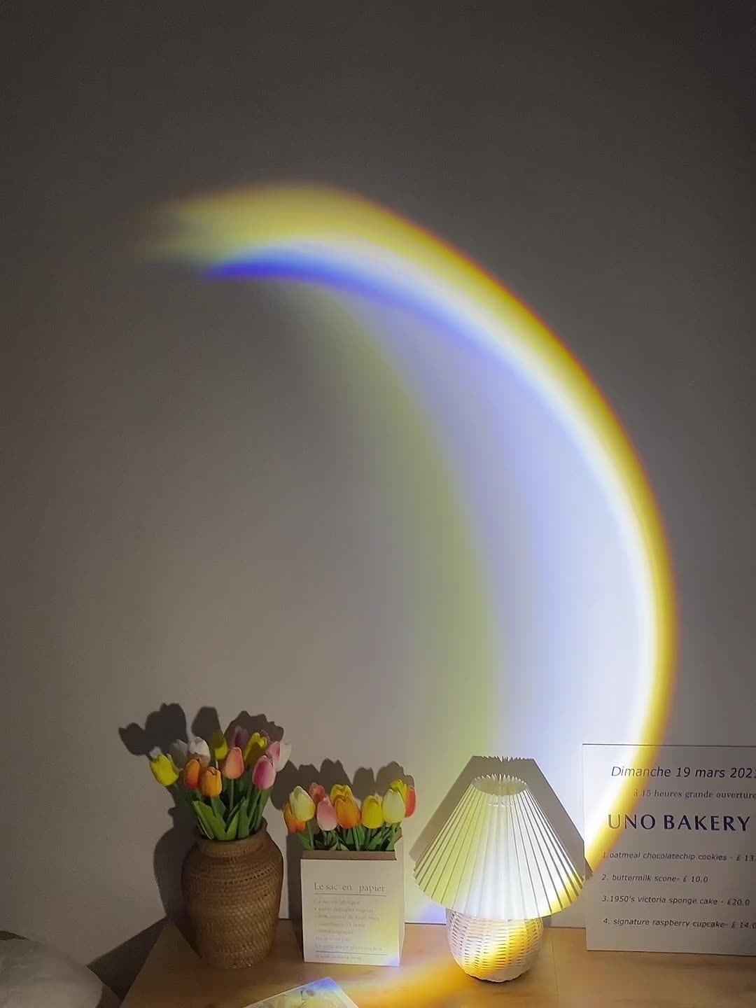 Rainbow Sunset Projector - USB LED Mood Light for Photography