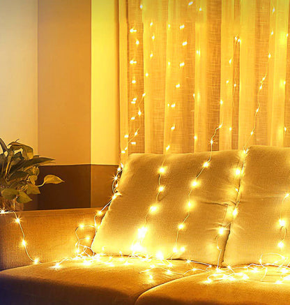 LED Curtain Lights - USB Christmas String Lights with Remote