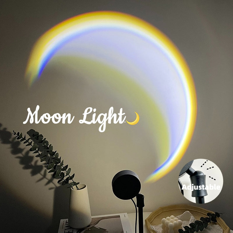 Rainbow Sunset Projector - USB LED Mood Light for Photography