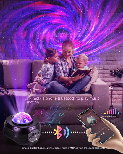 Smart Star Projector - App Controlled Night Light with Music & Bluetooth